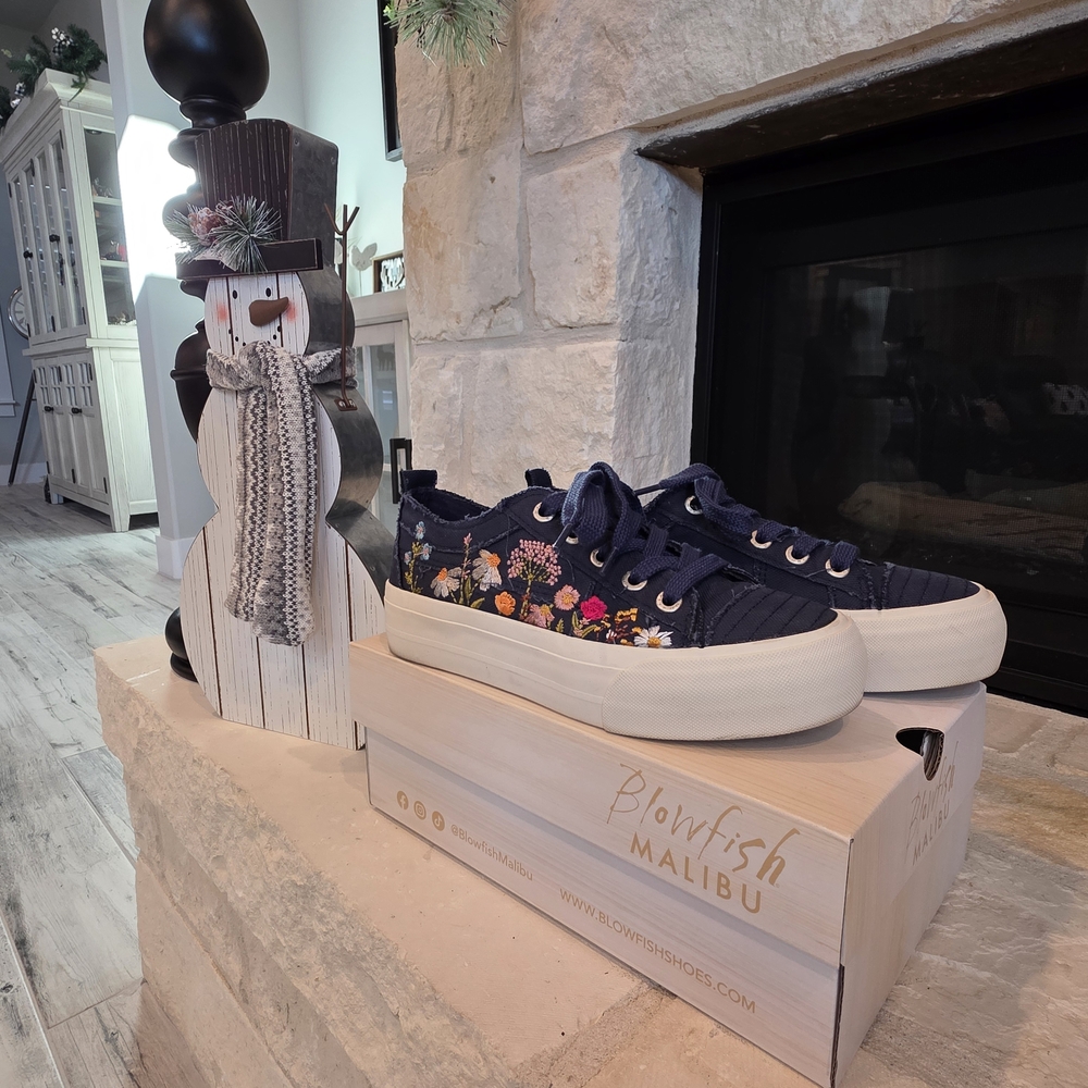 Blowfish Navy Floral Sneakers